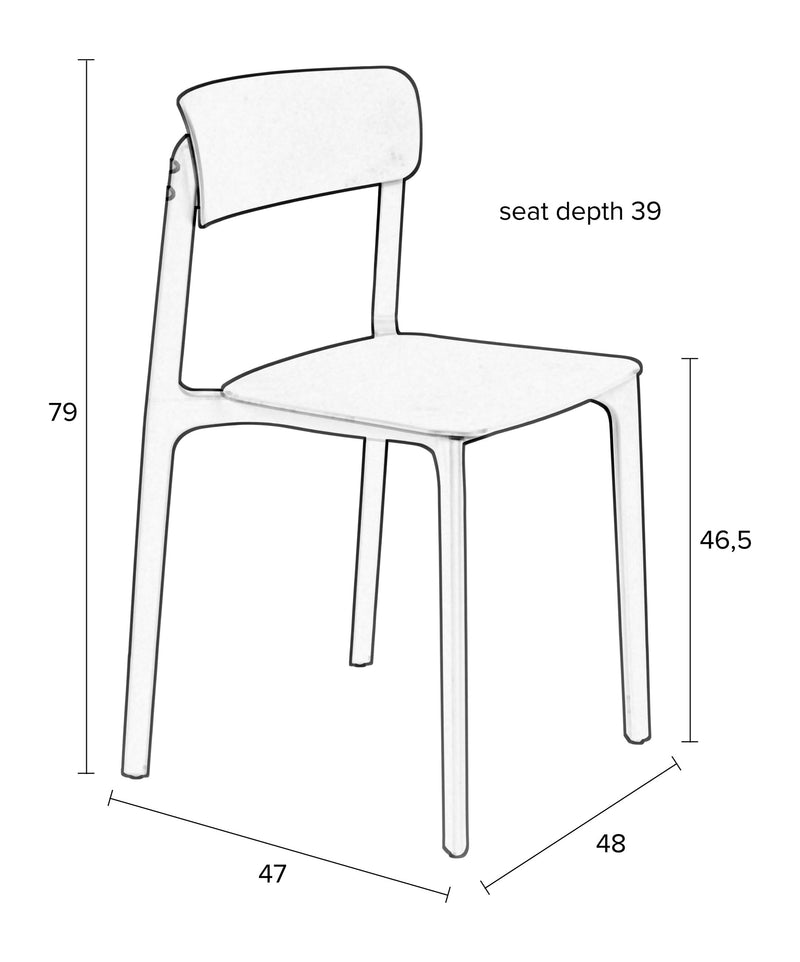 Esszimmerstuhl Clive im 4er-Set aus Kunststoff, Hellbraun fürs Zimmer