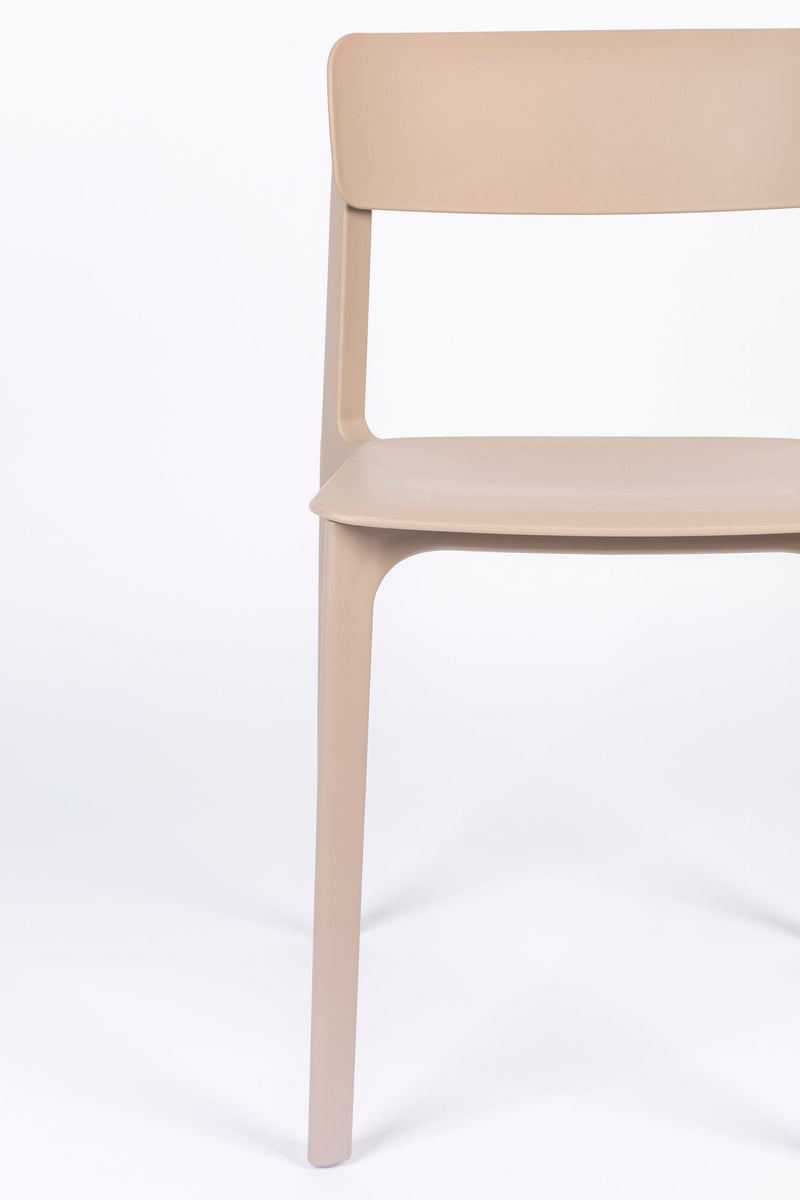 Esszimmerstuhl Clive im 4er-Set aus Kunststoff, Hellbraun fürs Zimmer