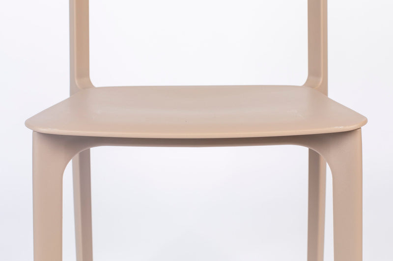 Esszimmerstuhl Clive im 4er-Set aus Kunststoff, Hellbraun fürs Zimmer