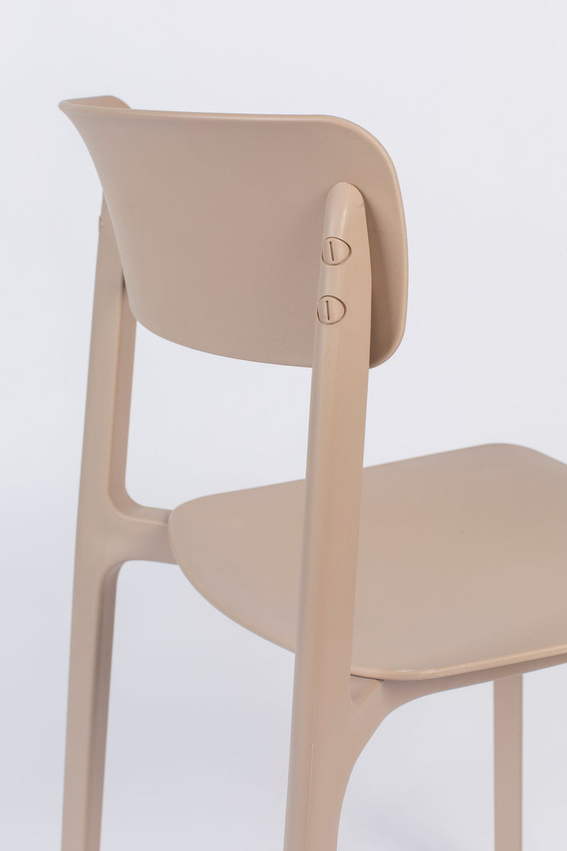 Esszimmerstuhl Clive im 4er-Set aus Kunststoff, Hellbraun fürs Zimmer
