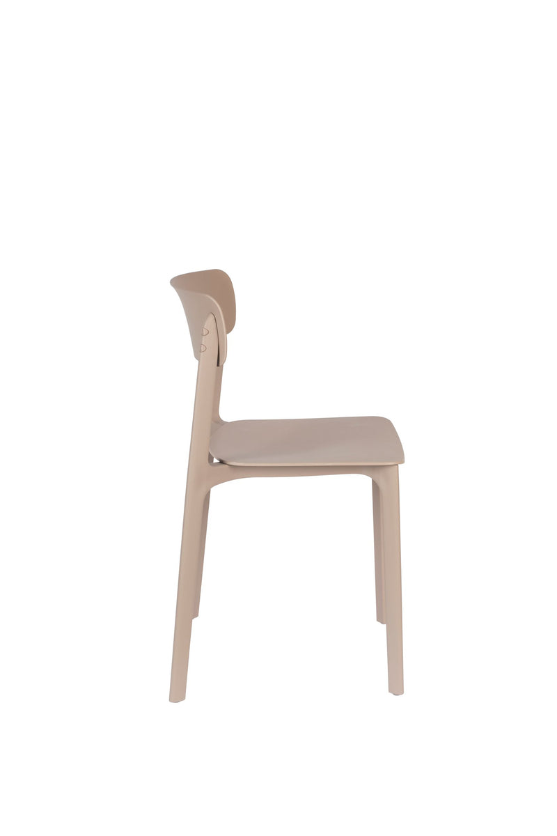 Esszimmerstuhl Clive im 4er-Set aus Kunststoff, Hellbraun fürs Zimmer