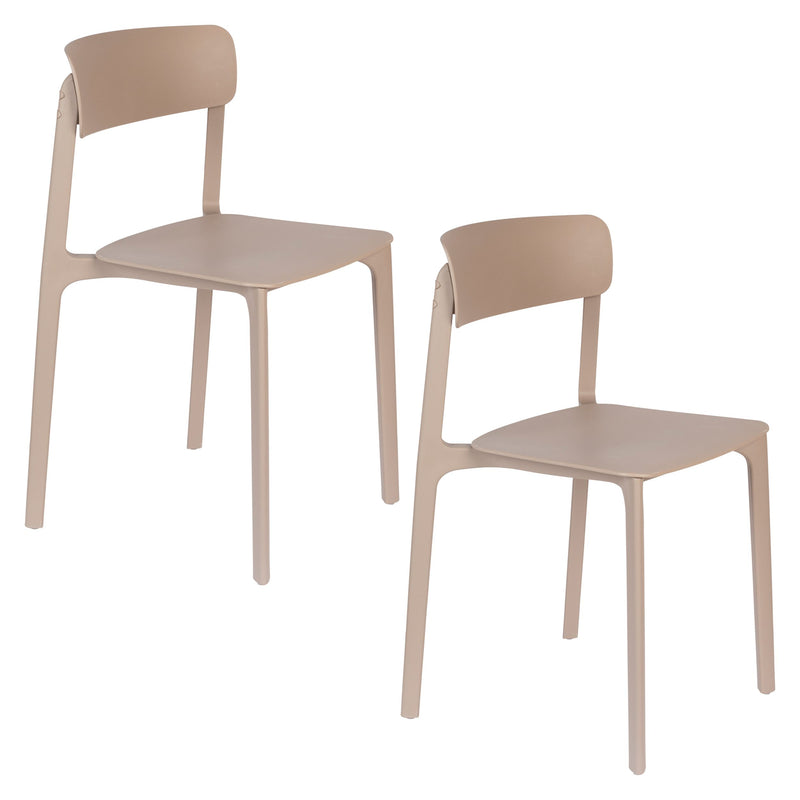 Esszimmerstuhl Clive im 4er-Set aus Kunststoff, Hellbraun fürs Zimmer