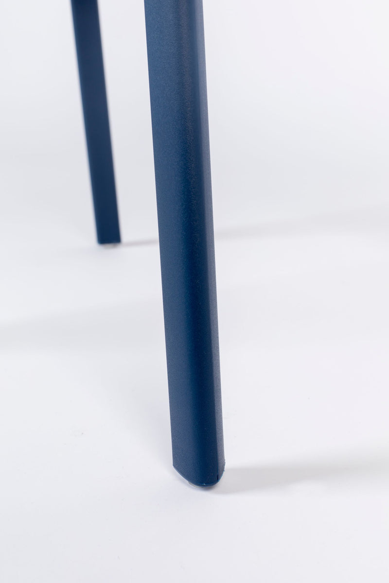 Esszimmerstuhl Clive im 4er-Set, Dunkelblau aus Kunststoff, stapelbar