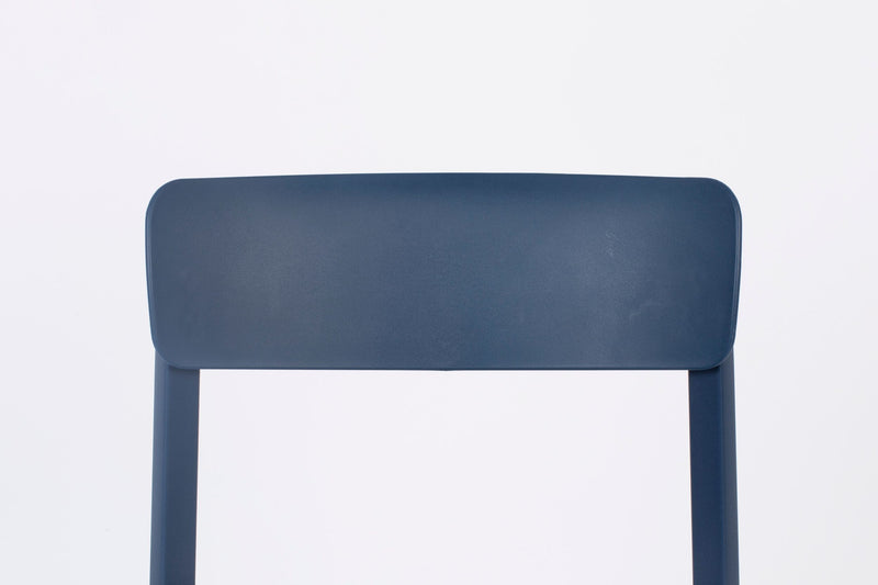 Esszimmerstuhl Clive im 4er-Set, Dunkelblau aus Kunststoff, stapelbar