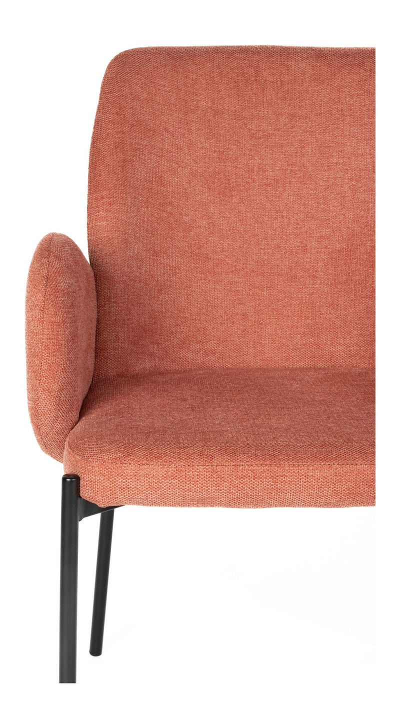 Esszimmerstuhl Tjarda im 2er-Set, Old Pink mit Metallgestell