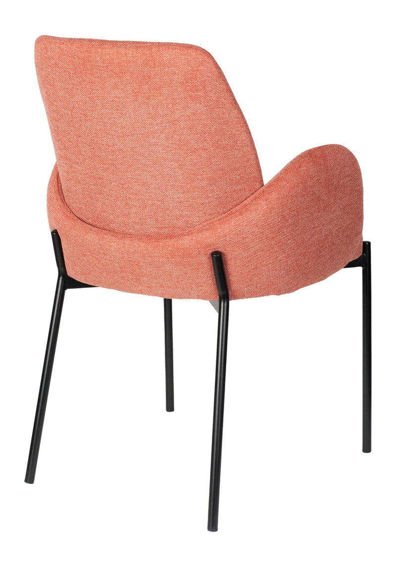 Esszimmerstuhl Tjarda im 2er-Set, Old Pink mit Metallgestell