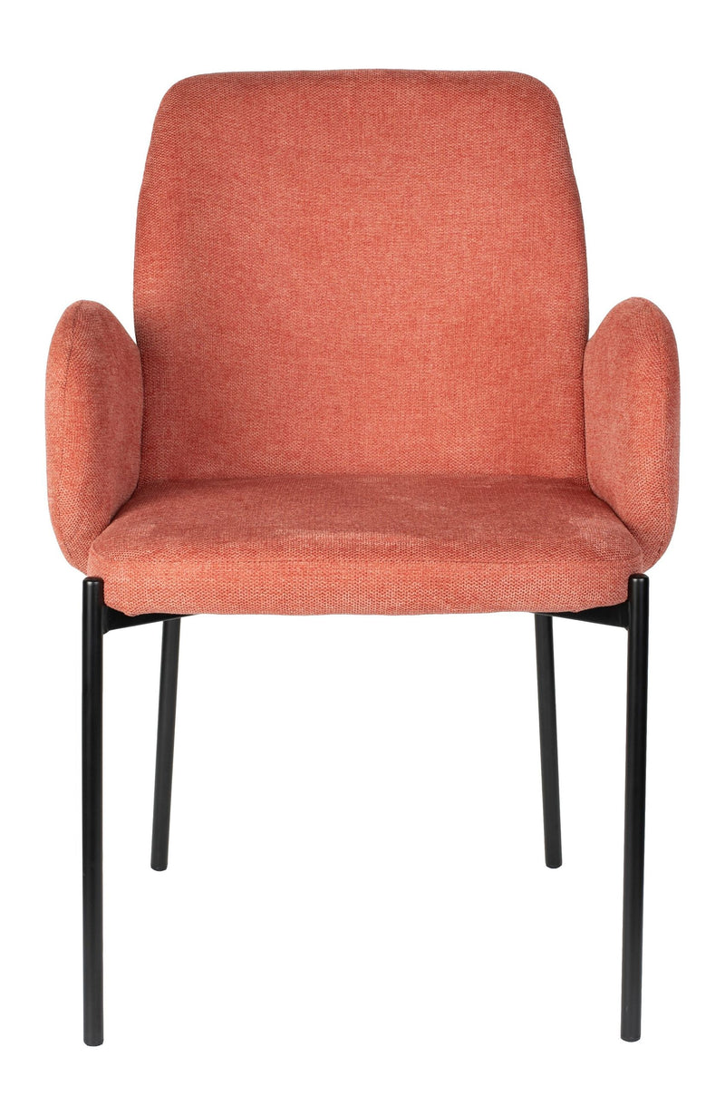 Esszimmerstuhl Tjarda im 2er-Set, Old Pink mit Metallgestell