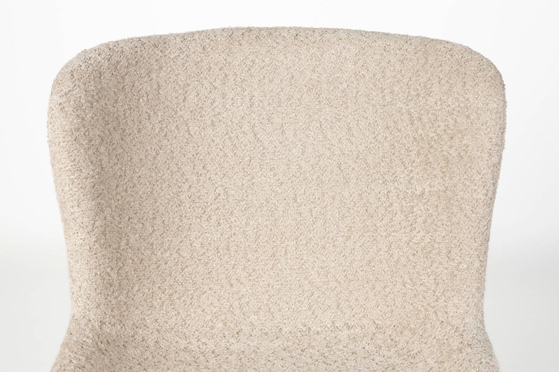 Esszimmerstuhl Marion im 2er-Set, Off White mit Bouclé-Bezug