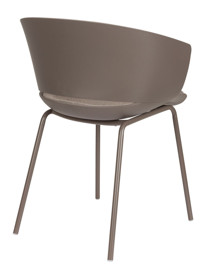 Esszimmerstuhl Jessica im 4er-Set, Grau mit Gestell aus Metall
