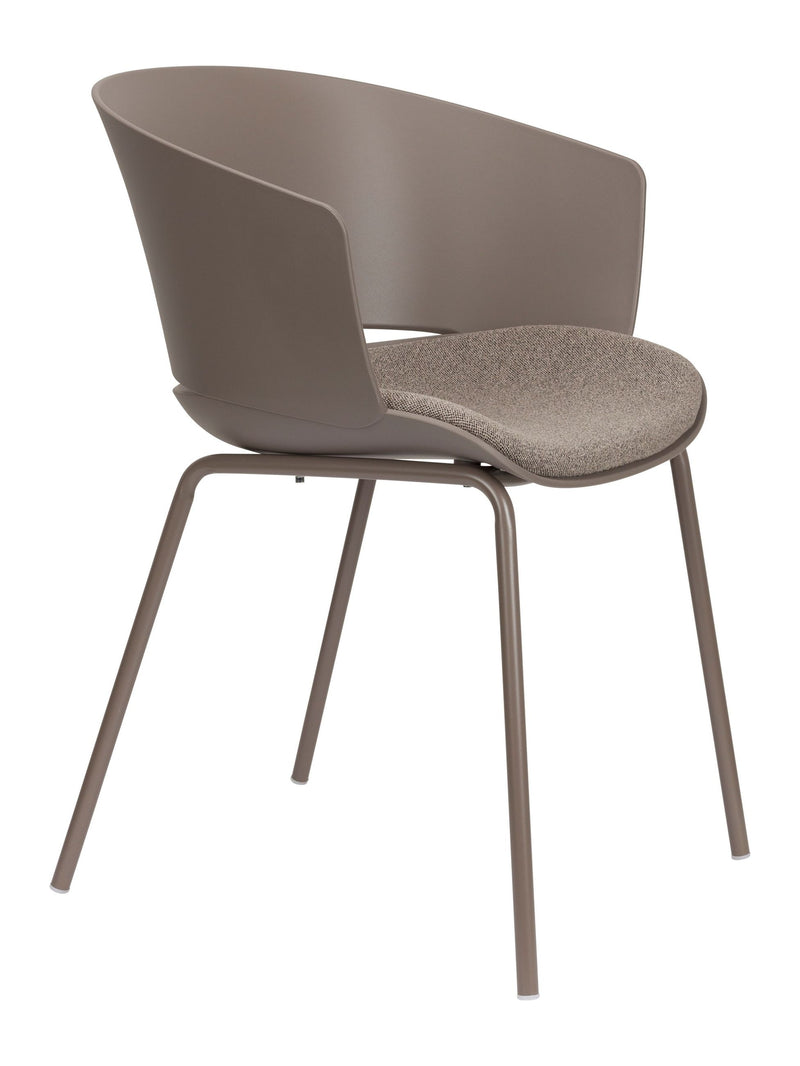 Esszimmerstuhl Jessica im 4er-Set, Grau mit Gestell aus Metall