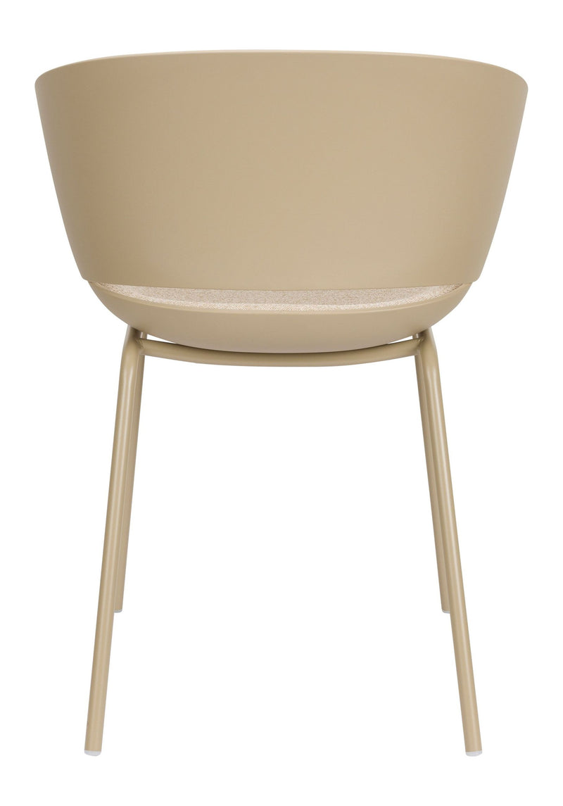 Esszimmerstuhl Jessica im 4er-Set, Beige mit Metallgestell für Küche