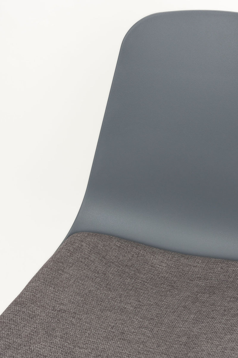 Esszimmerstuhl Jeffrey im 4er-Set, Grau mit Metallgestell
