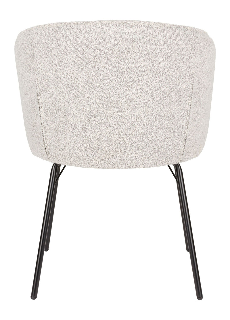 Esszimmerstuhl Joa im 2er-Set, Beige mit Eisengestell fürs Esszimmer