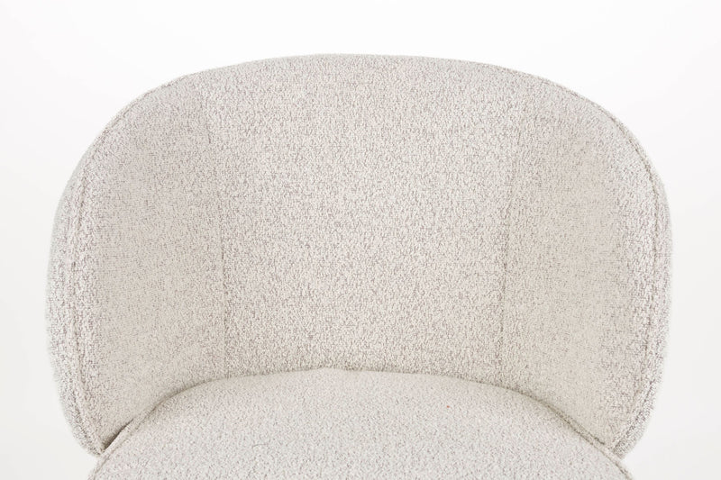 Esszimmerstuhl Joa im 2er-Set, Beige mit Eisengestell fürs Esszimmer