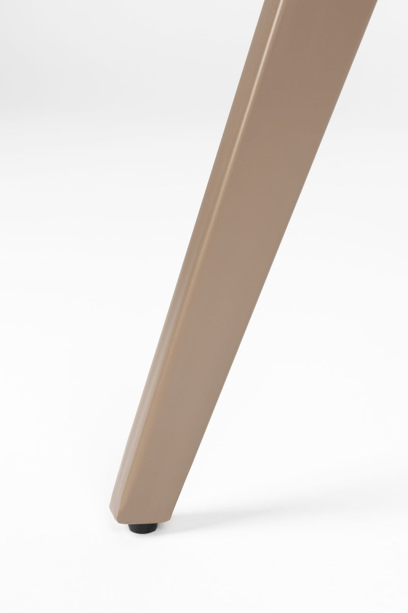 Esszimmerstuhl Yves im 2er-Set, Beige mit Gestell aus Eisen