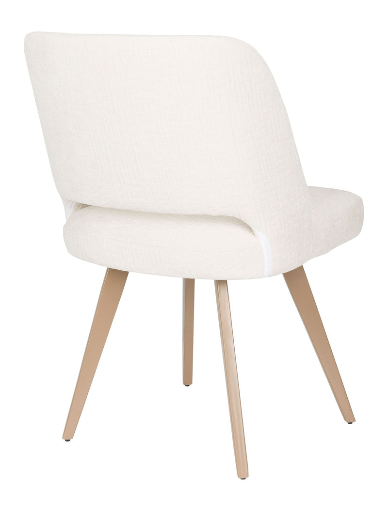 Esszimmerstuhl Yves im 2er-Set, Beige mit Gestell aus Eisen