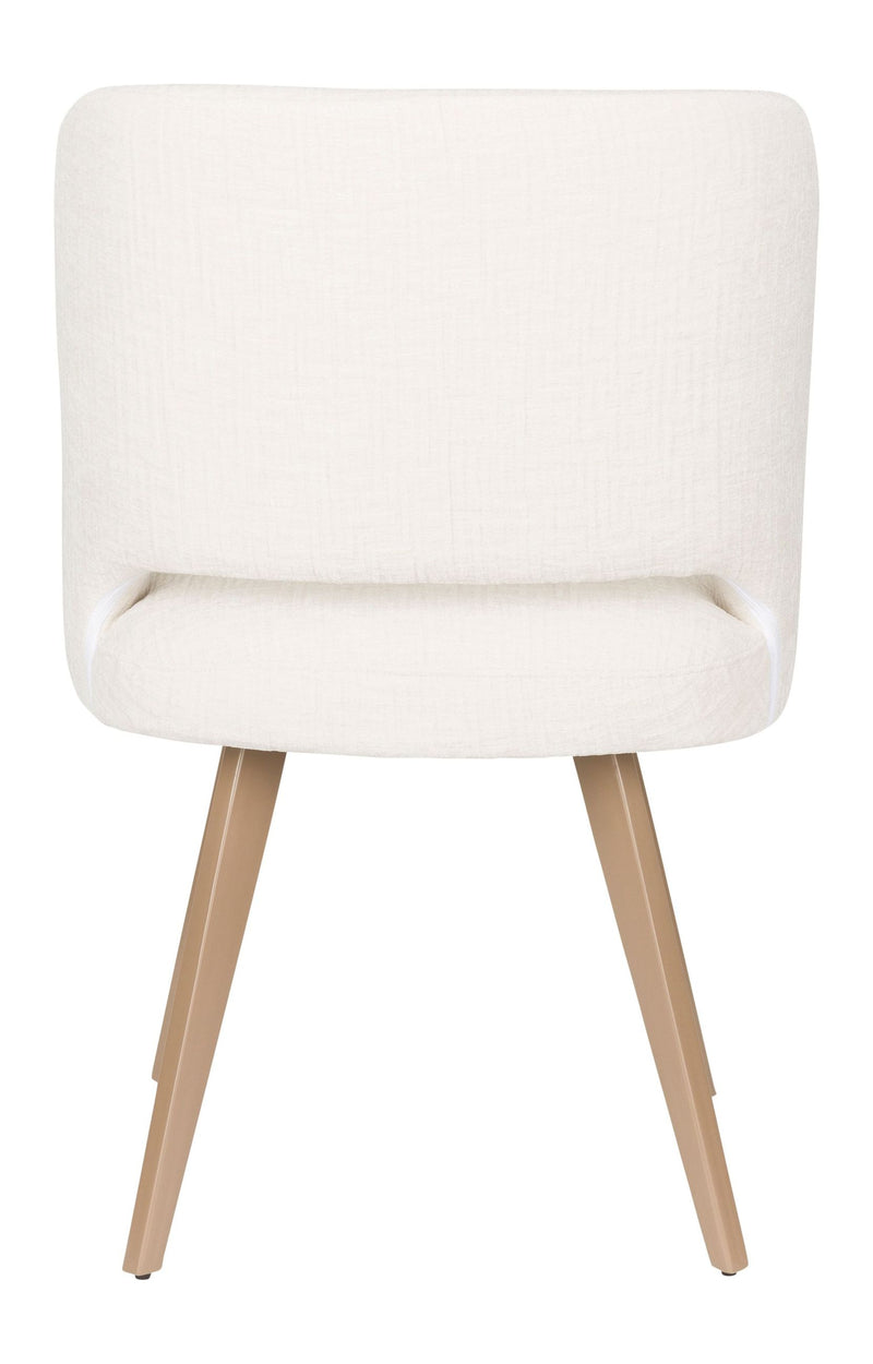 Esszimmerstuhl Yves im 2er-Set, Beige mit Gestell aus Eisen