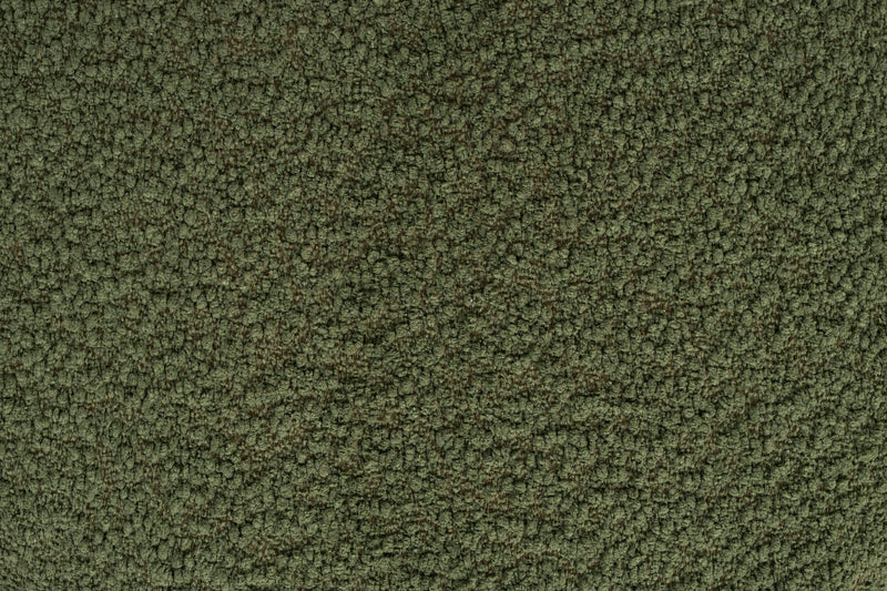 Hocker Marcos in Grün mit Bouclé-Bezug und Kiefernholz-Gestell