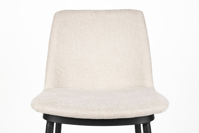 Barhocker Lionel im 2er-Set, Beige mit Stoffbezug und Metallgestell