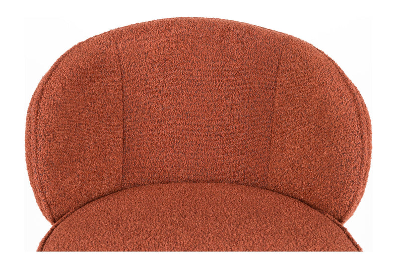 Barhocker Joa im 2er-Set, Braun mit Metallgestell für Küche und Bar