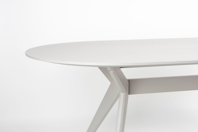 Esstisch Zeme Capsule Oval mit Eschenfurnier, 220x95 cm in Beige