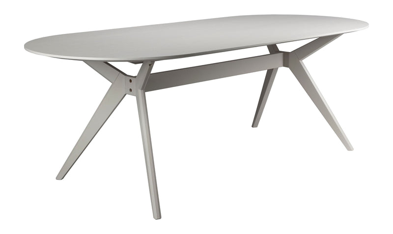 Esstisch Zeme Capsule Oval mit Eschenfurnier, 220x95 cm in Beige