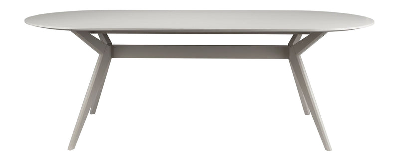 Esstisch Zeme Capsule Oval mit Eschenfurnier, 220x95 cm in Beige