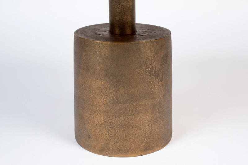 Couchtisch Mason rund aus Aluminium in Gold, 60x60 cm für Wohnzimmer