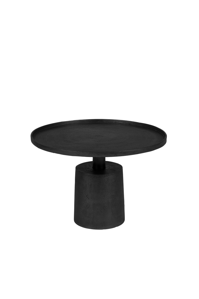 Couchtisch Mason rund aus Aluminium in Antique Black fürs Wohnzimmer