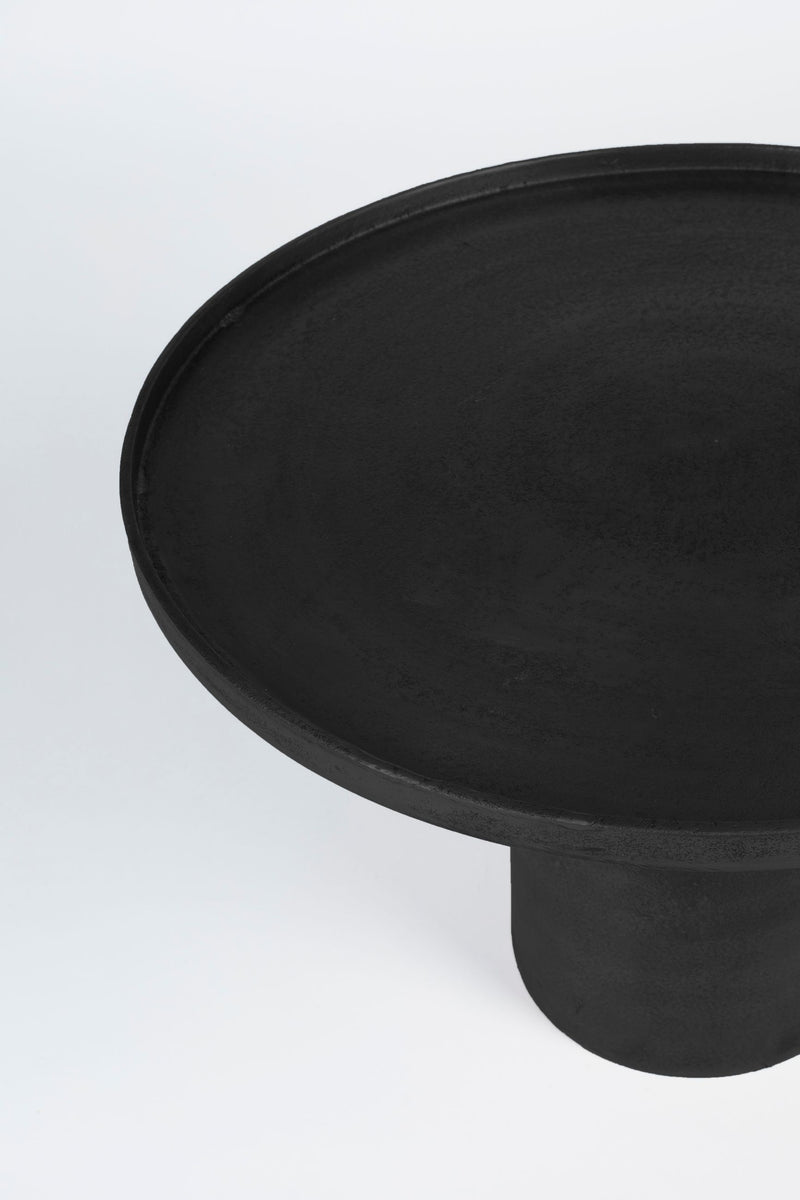 Couchtisch Mason rund aus Aluminium in Antique Black fürs Wohnzimmer