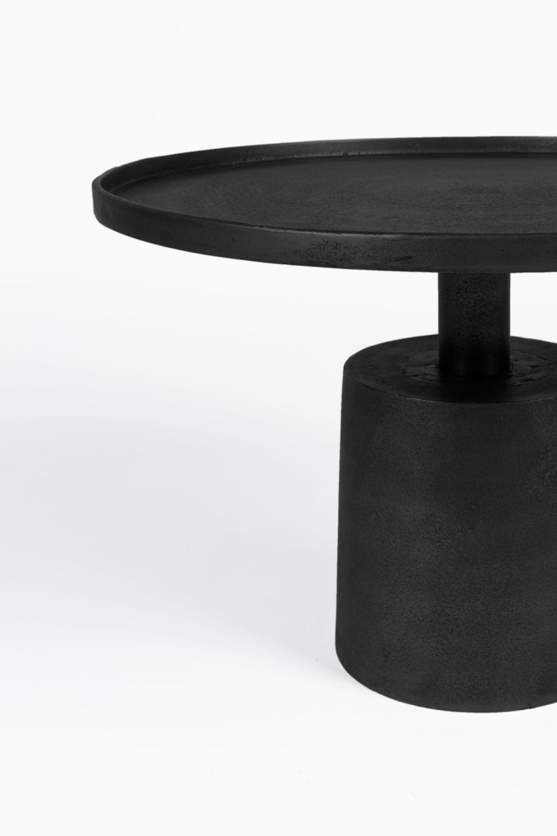 Couchtisch Mason rund aus Aluminium in Antique Black fürs Wohnzimmer