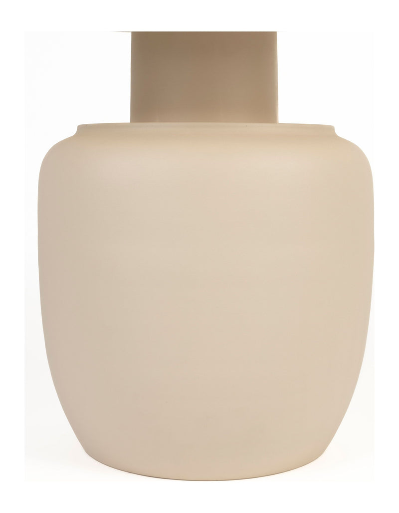 Beistelltisch Karula rund, Keramik-Platte in Travertin-Optik, Beige