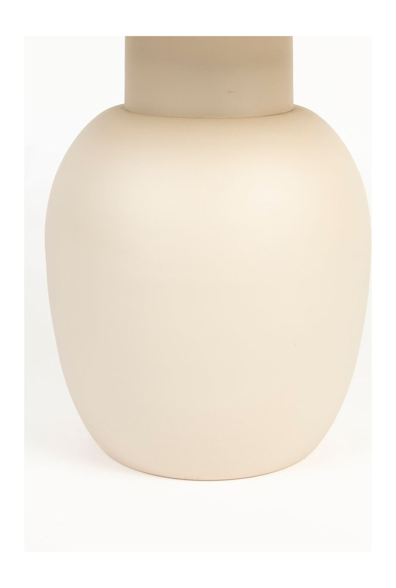 Beistelltisch Karula mit Keramik-Tischplatte in Travertin-Optik, Beige