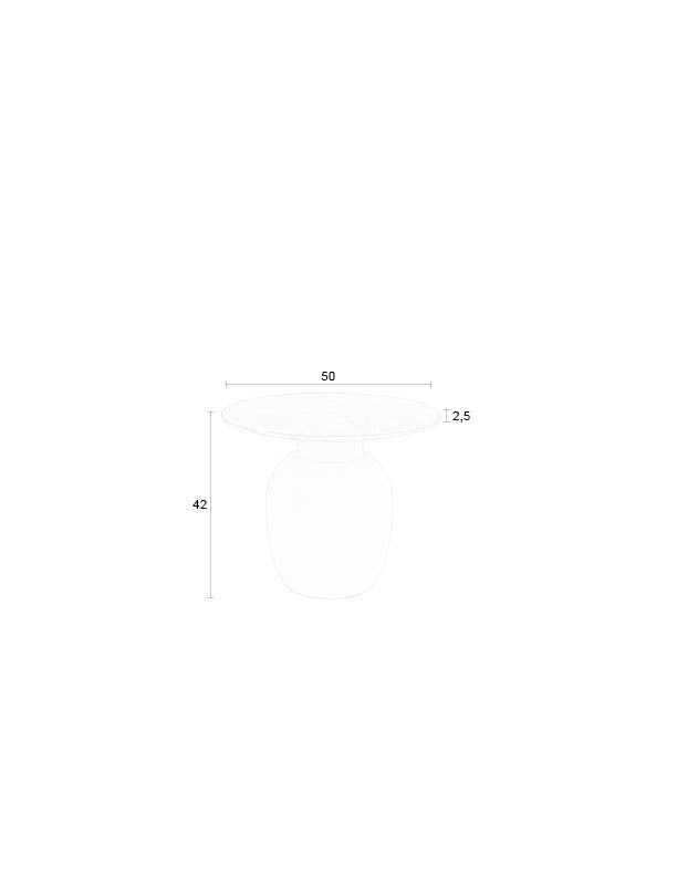 Beistelltisch Karula mit Keramik-Tischplatte in Travertin-Optik, Beige