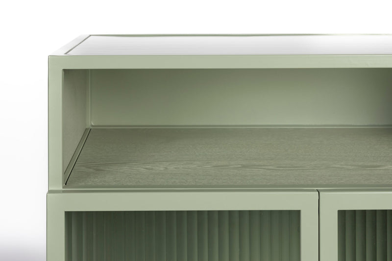 Schrank Herbe Large aus MDF in Grün fürs Wohnzimmer, 105 cm hoch