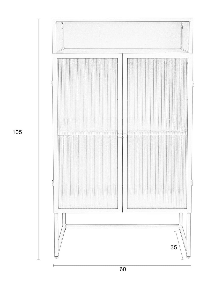 Schrank Herbe Large aus MDF in Grün fürs Wohnzimmer, 105 cm hoch