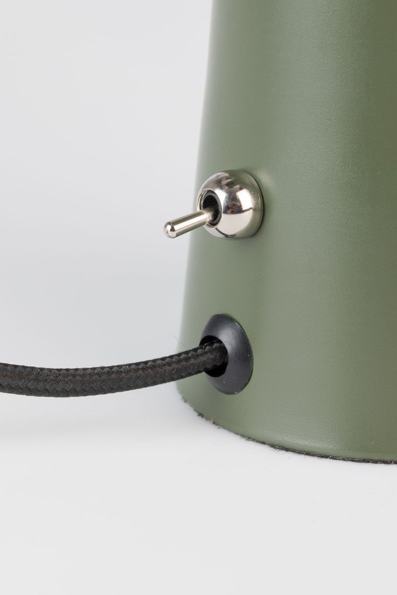 Schreibtischlampe Vesper in Grün mit Metall-Lampenschirm, E27