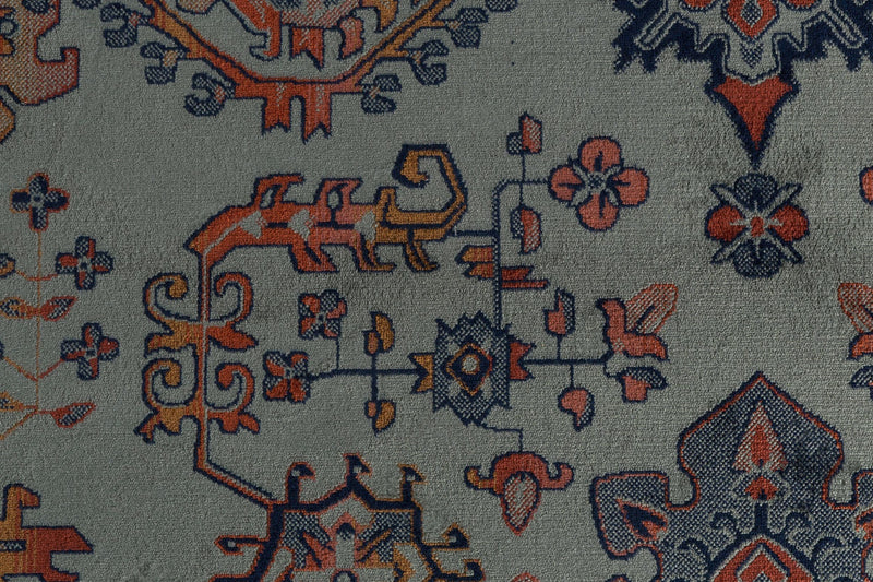 Teppich Raz 160x230 cm Grün mit Fransen, Viskose für Wohnzimmer