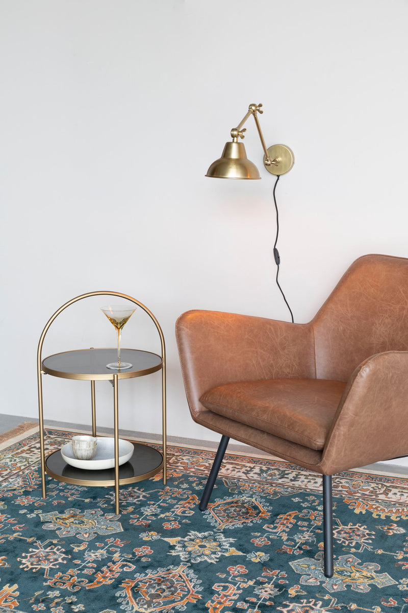 Teppich Raz 160x230 cm in Camel mit Fransen aus Viskose für Wohnzimmer