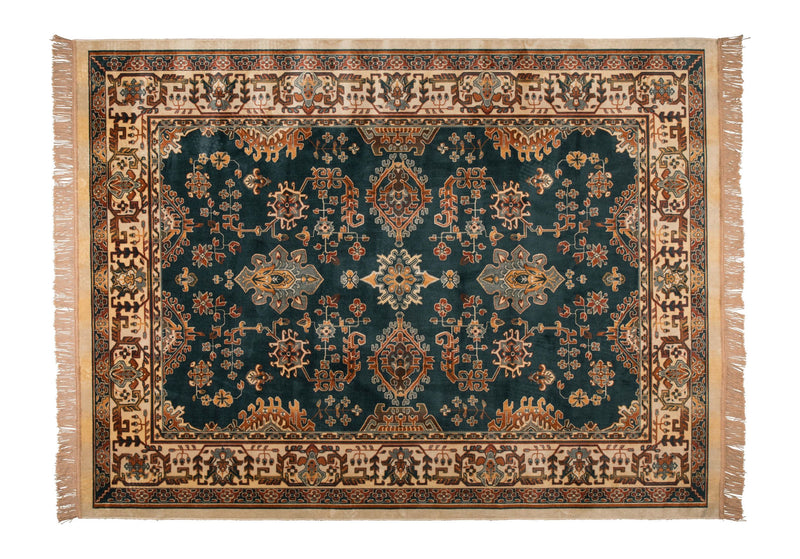 Teppich Raz 200x300 cm Camel mit Fransen aus Viskose für Wohnzimmer