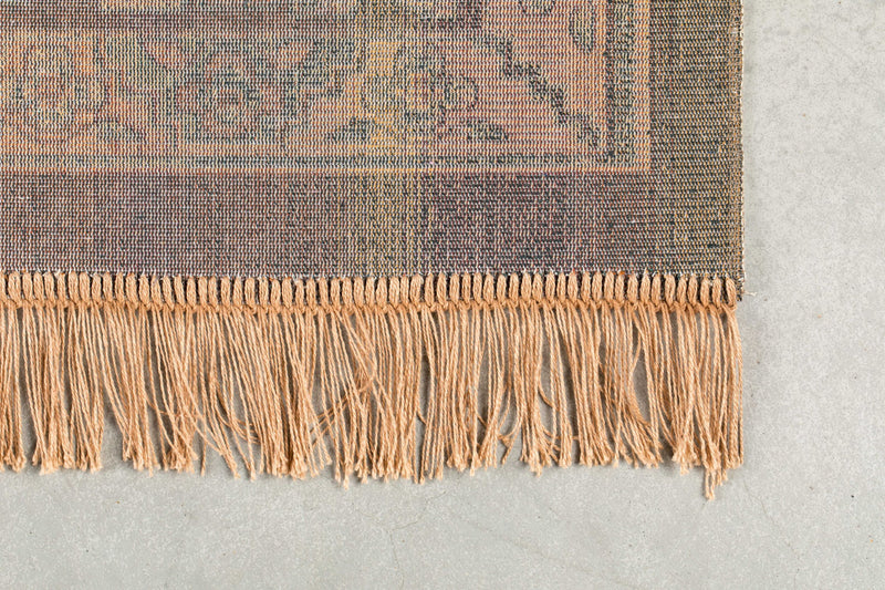 Teppich Raz 200x300 cm Camel mit Fransen aus Viskose für Wohnzimmer