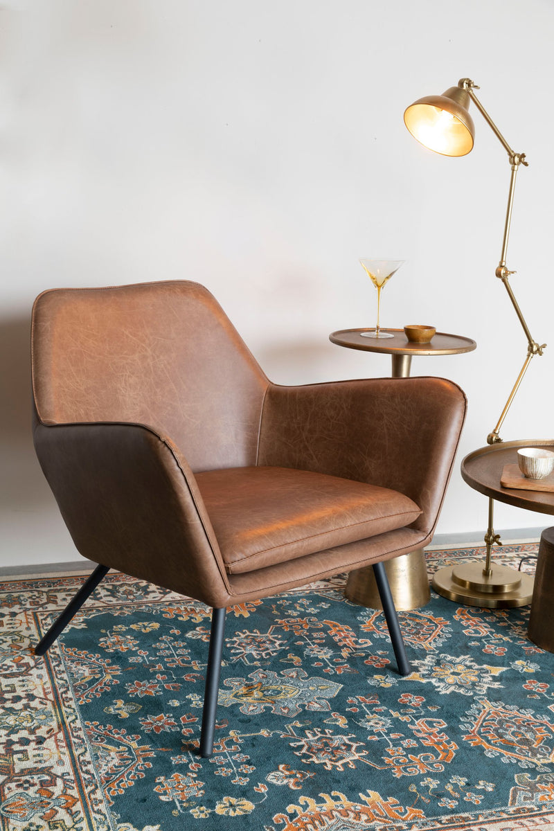 Teppich Raz 200x300 cm Camel mit Fransen aus Viskose für Wohnzimmer