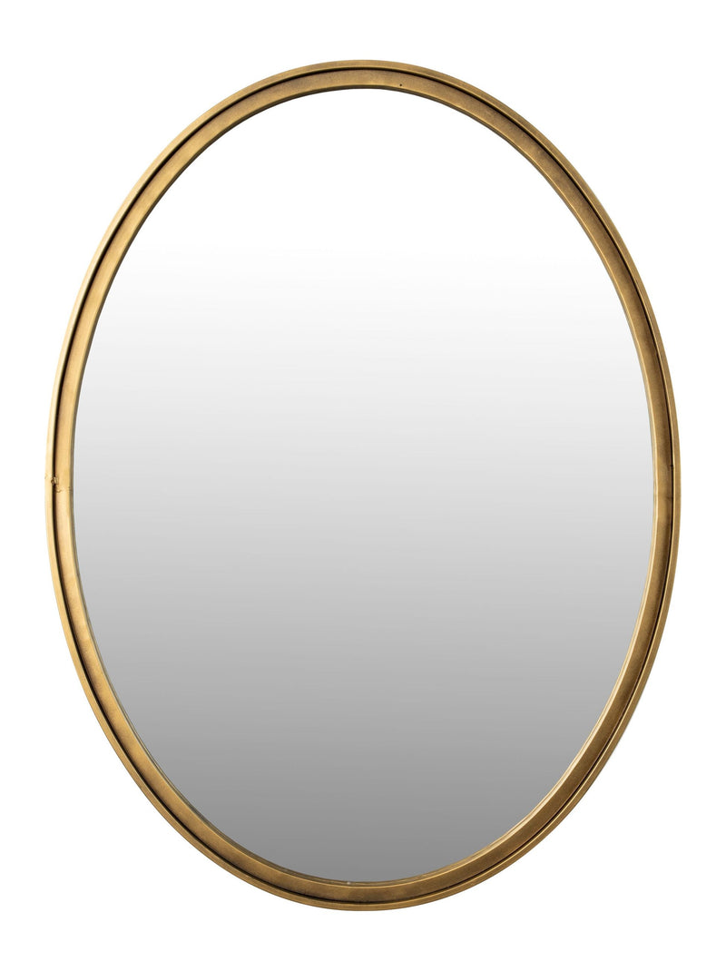 Wandspiegel Matz Oval Antikbronze mit Metallrahmen, 60x80 cm