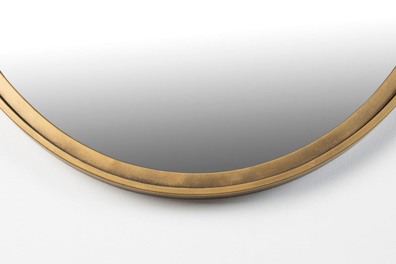Wandspiegel Matz Oval Antikbronze mit Metallrahmen, 60x80 cm