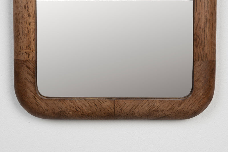 Wandspiegel Nyko Rechteckig 120x26 cm, Rahmen aus Gummibaumholz