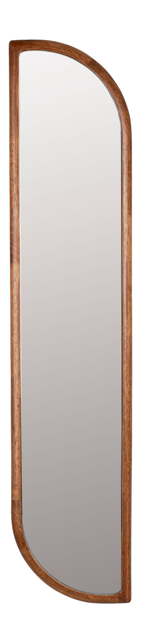 Wandspiegel Nyko Rechteckig aus Gummiholz in Beige, 120 x 26 cm