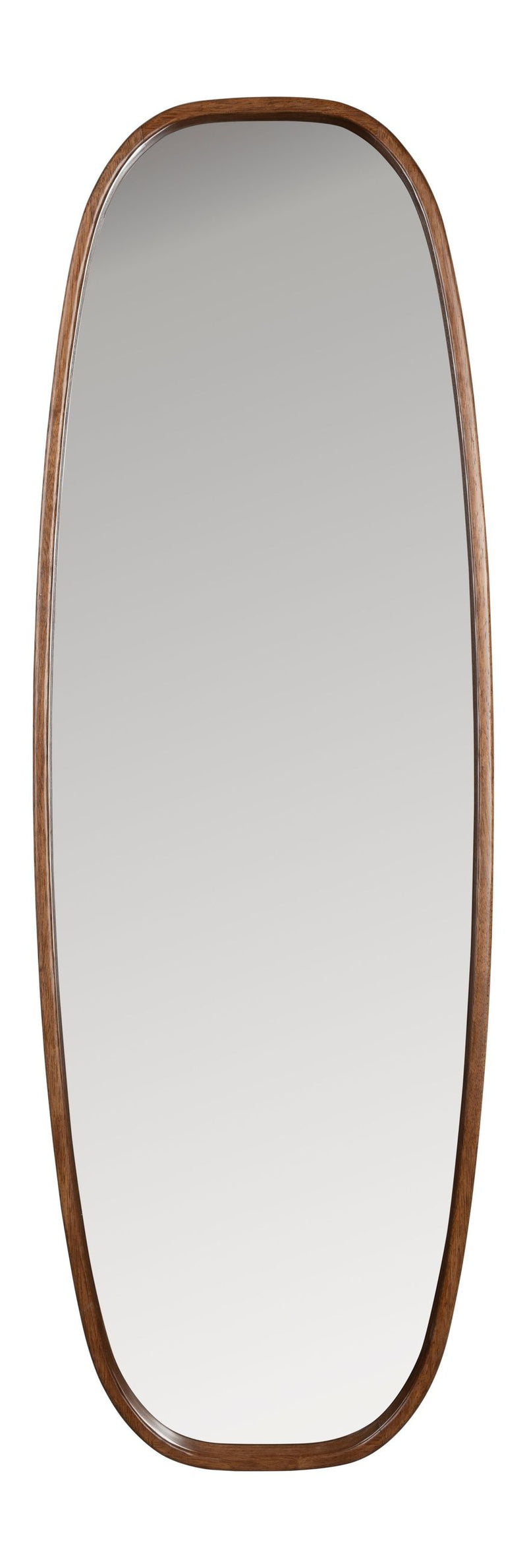 Wandspiegel Nyko L mit Rahmen aus Gummiholz, 120 x 40 cm, Beige