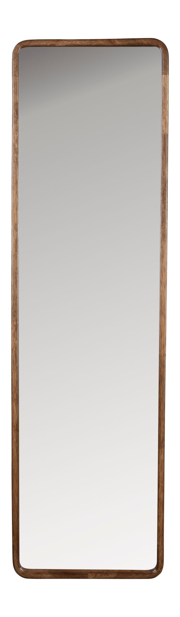 Wandspiegel Nyko Rectangle L, 120x34 cm, Gummibaumholz-Rahmen in Beige