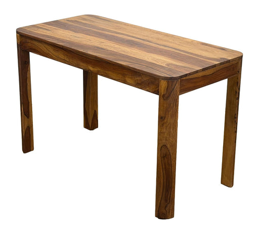 Esstisch Sheesham Massivholz 120cm in Sheesham-Farbe mit massiven Holzbeinen in Gesamtansicht.