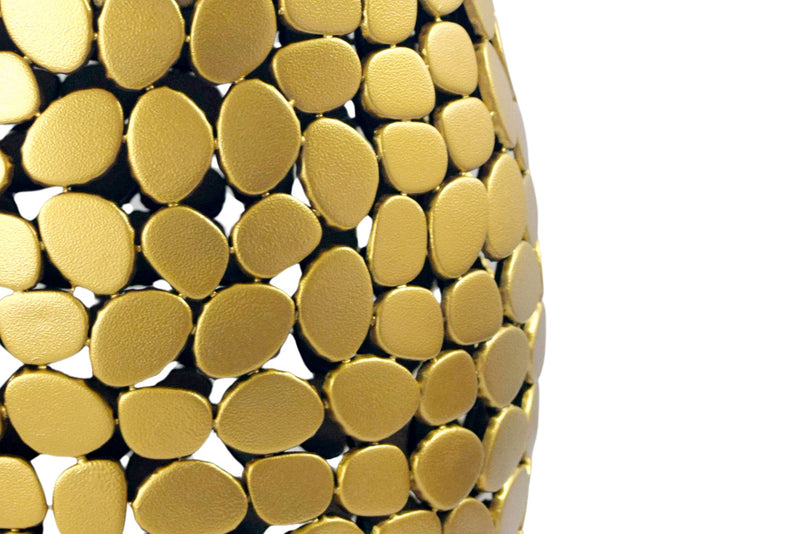 Beistelltisch rund 40 cm aus Aluminium in Gold, Handmade Design